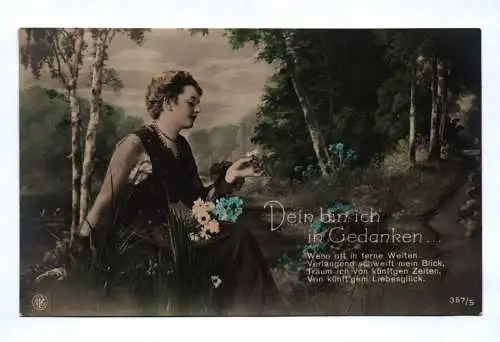 Ak Serie 6 Stück Dein bin ich in Gedanken