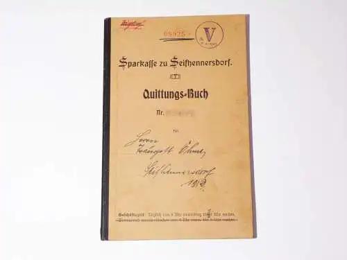 Sparkassenbuch Seifhennersdorf Quittungsbuch 1926