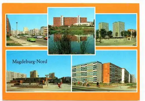 Ak Magdeburg Nord Salvador Allende Straße Feierabendheim Markowski Platz 1983