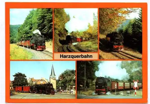 Ak Harzquerbahn Dampflok 99 0237-0 Harz 1982 in Farbe