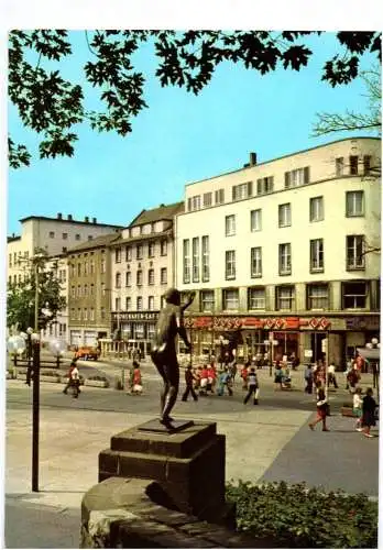 Ak Halle Saale Hansering Haus der Presse 1980 in Farbe DDR Postkarte