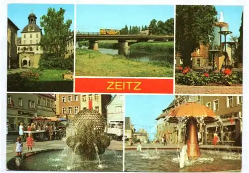 Ak Zeitz Heimatmuseum Karl Marx Brücke Promenade Wilhelm Külz Platz 1978