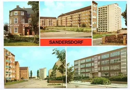 Ak Sandersdorf Kreis Bitterfeld August Bebel Straße Polytechnische Oberschule