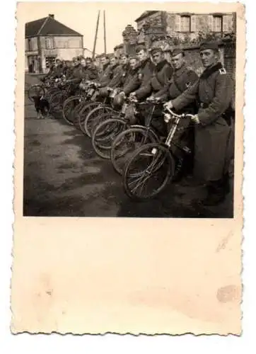 Foto Radfahrer Kompanie Neuburg 1940 Fahrrad Soldaten