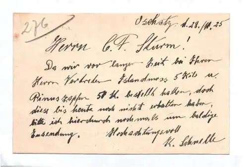 Firmen Postkarte Georg Fischer Gartenbau Betrieb 1925 Oschatz