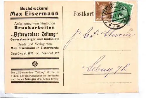 Elsterwerda Buchdruckerei Max Eisermann Elsterwerdaer Zeitung 1927