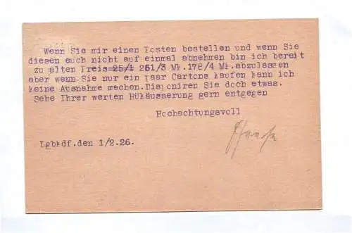 Langburkersdorf Sachsen Blumenfabrik Ewald Haase 1926 Postkarte