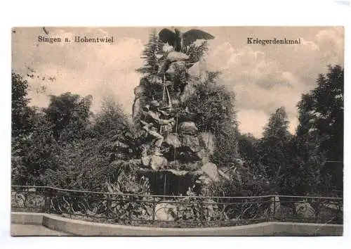 Ak Singen a Hohentwiel Kriegerdenkmal 1930