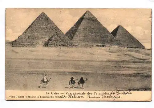 Ak Le Caire Pyramiden Gizeh 1909 Ägypten