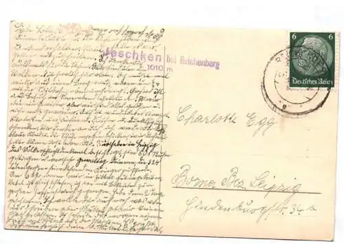 Foto Ak Jeschken Seilbahn bei Reichenberg 1939