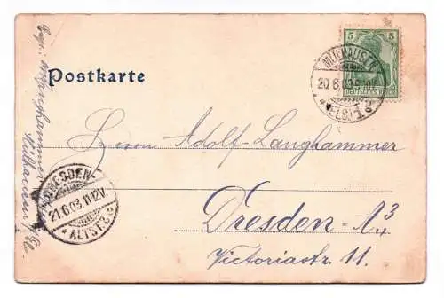 Ak Elsässerin Alscaienne Frau in einer Tracht 1903 DR