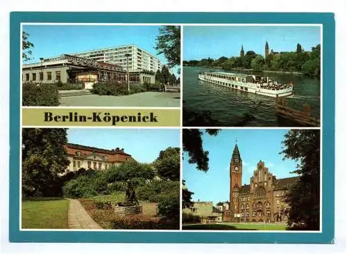 Ak Berlin Köpenick Gaststätte im Allende Viertel Fahrgastschiff Bertolt Brecht 1