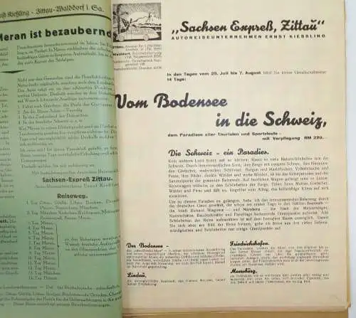 Mappe Zittau Walddorf Bus Unternehmen Sachsen Express Reklame Busreisen 1934