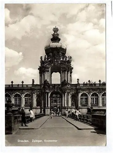 Ak Dresden Zwinger Foto DDR Echtfoto