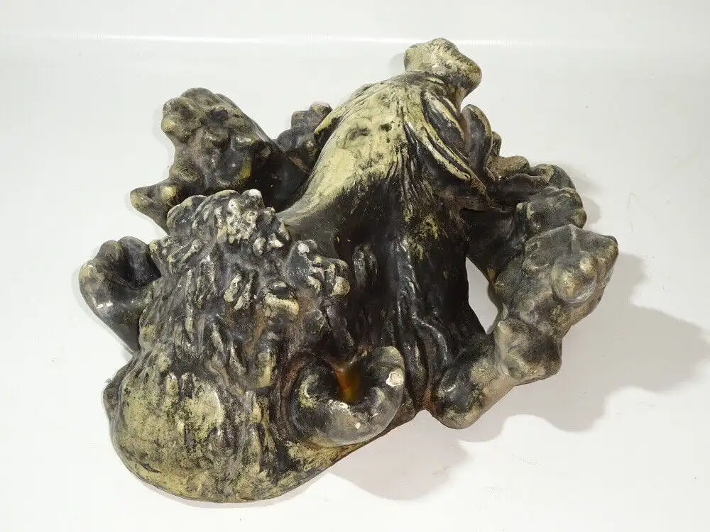 Uralte Jagdtrophäe Eber Wildschwein um 1900 Gips Modelliermasse 4