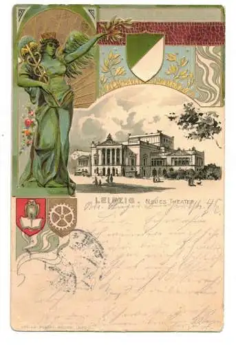 Litho Ak Leipzig Neues Theater 1900 ! (A3885