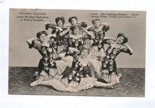 Ak Dresden Burlesken Damen Ensemble Clemens Grosser 1913