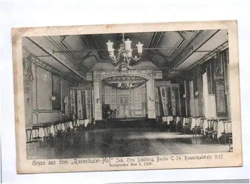 Ak Berlin C Gruss aus dem Rosenthaler Hof 1911 Rosenthalerstraße 