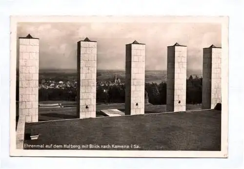 Echtfoto Ak Kamenz Ehrenmal auf dem Hutberg 1940 Feldpost