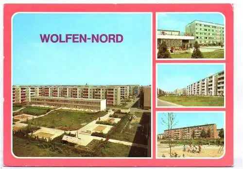 Ak Wolfen Nord Bitterfeld Straße der Jugend Kaufhalle Ring der Bauarbeiter 1982