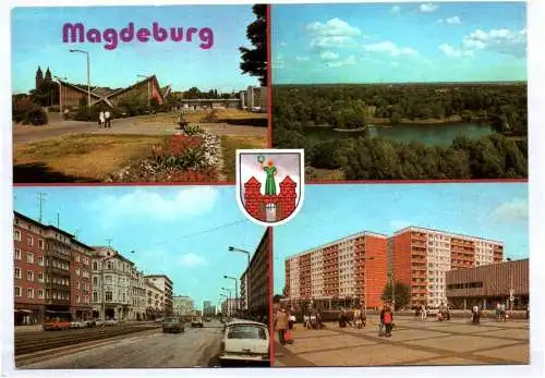 Ak Magdeburg Hyparschale Adolf Mittag See Leipziger Straße