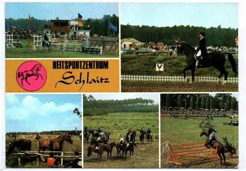 Ak Reitsport Zentrum Schlaitz Kreis Bitterfeld Reitsportanlage der BSG ZBE 1985