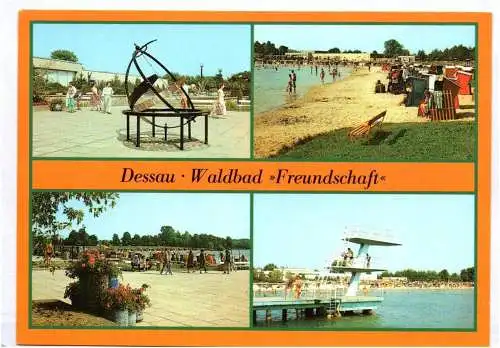 Ak Dessau Waldbad Freundschaft 1987 DDR