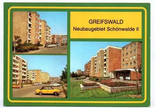 Greifswald Ak Neubau Gebiet Schönwalde II 1984 DDR