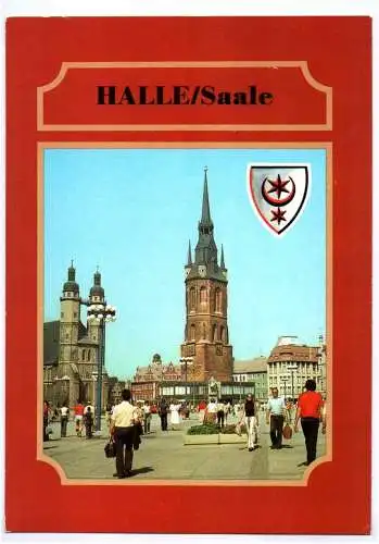 Ak Halle Saale Markt 1983 in Farbe DDR