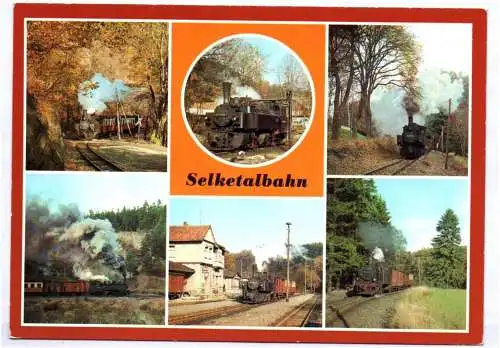 Ak Selketalbahn Eisenbahn Dampflok Kreis Quedlinburg Bahnhof Alexisbad