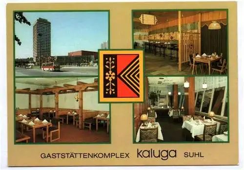 Ak Suhl Gaststätten Komplex kaluga 1985