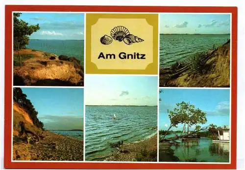 Ak Am Gnitz Insel Usedom Kreis Wolgast Achterwasser bei Neuendorf und Lütow