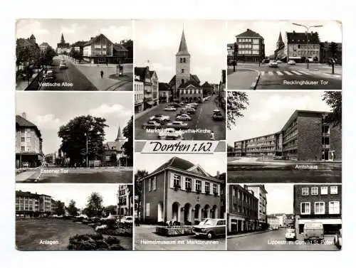 Ak Dorsten in Westfalen Vestische Allee Marktplatz mit Agatha Kirche