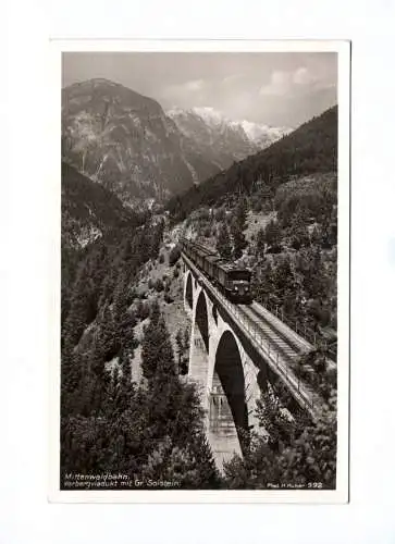 Ak Mittenwaldbahn Vorbergviadukt mit Solstein ÖSterreich