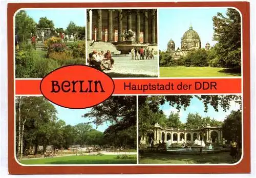 Ak Berlin Hauptstadt der DDR Tierpark Altes Museum Dom Märchenbrunnen