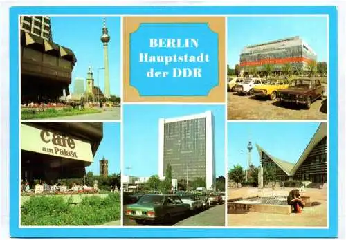 DDR Ak Berlin Mehrbild Centrum Warenhaus Ahornblatt Palasthotel 1983