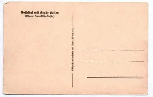 Ak Rosseltal mit Grube Velsen Saar Bild 1940 er Bergbau