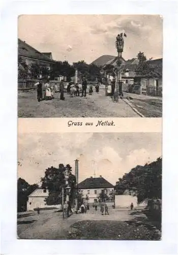 Ak Gruss aus Netluk Böhmen Tschechien um 1915 Pnětluky