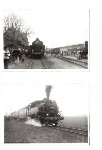 Fotografie 2 Stück Dampflok 64007 Wörlitz 1986 Eisenbahn Foto 