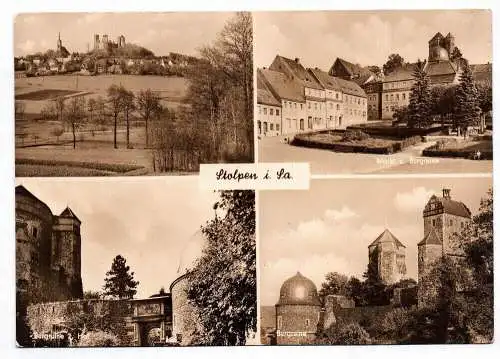 Ak Foto Stolpen in Sachsen Markt Burgruine