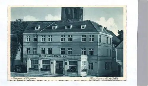 Ak Bergen Rügen Hotel zum Ratskeller 