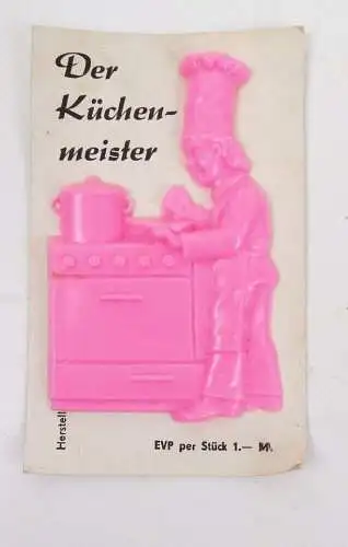 DDR Schild Küchenmeister Plaste Rosa Vintage