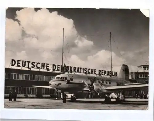 Ak Berlin Schönefeld Zentralflughafen Lufthansa 1957