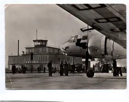 Ak Messeflughafen Leipzig 1967 Lufthansa