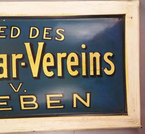 Altes Blechschild Rabatt Spar Verein Eisleben 1930 er Reklame Schild