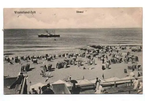 Ak Westerland Sylt Strand 1907