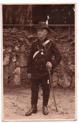 Foto Ak Hohenstein Ernstthal Schütze Schützenverein Schützenkönig um 1910