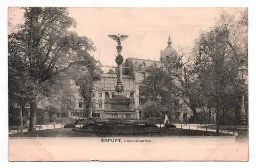 Litho Ak Erfurt Hirschgarten 1907 Soldatenkarte