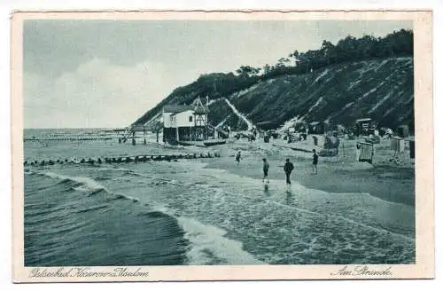 Litho Ak Ostseebad Koserow auf Usedom Am Strande