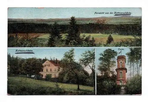 Ak Fernsicht von der Kottmarschänke Turm 1918 Eibau